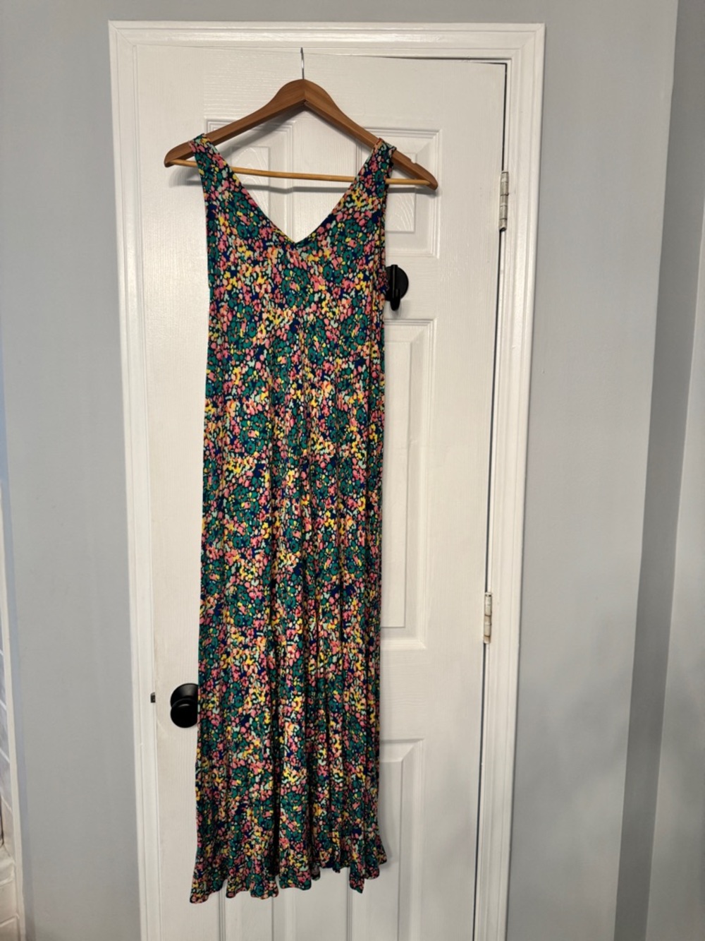 LOFT Multicolor Floral Sleeveless Maxi Dress